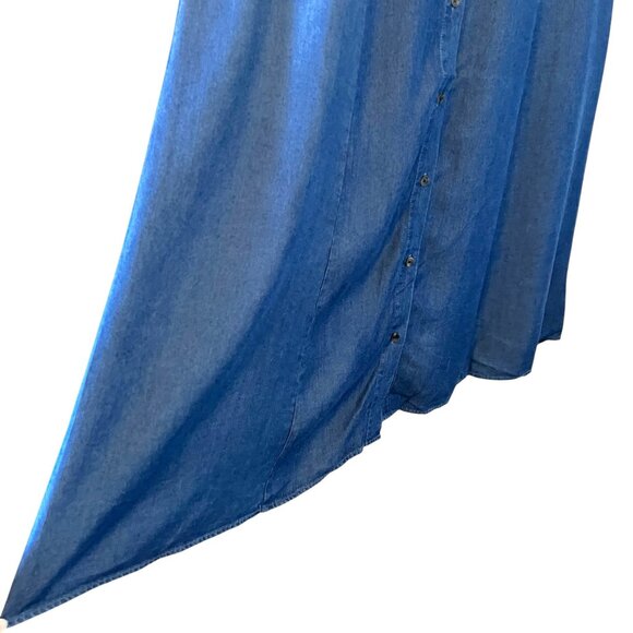 Chadwicks New Chambray Button Front Shirt Maxi Dress Size 16 - Picture 6 of 13